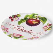 A Little Apple Is On The Way | Fall Baby Shower  ペーパープレート (アングル)