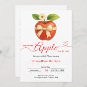 A Little Apple Is On The Way | Fall Baby Shower  招待状 (正面/裏面)