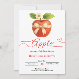 A Little Apple Is On The Way | Fall Baby Shower  招待状