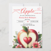 A Little Apple Is On The Way | Fall Baby Shower  招待状 (正面)