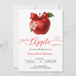 A Little Apple Is On The Way | Fall Baby Shower  招待状