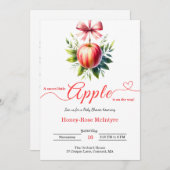 A Little Apple Is On The Way | Fall Baby Shower  招待状 (正面/裏面)