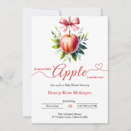 A Little Apple Is On The Way | Fall Baby Shower  招待状