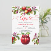 A Little Apple Is On The Way | Fall Baby Shower  招待状 (スタンド正面)