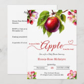 A Little Apple Is On The Way | Fall Baby Shower 招待状 (正面/裏面)