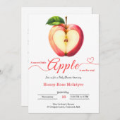 A Little Apple Is On The Way | Fall Baby Shower  招待状 (正面/裏面)