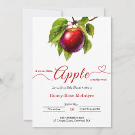 A Little Apple Is On The Way | Fall Baby Shower  招待状