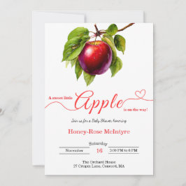 A Little Apple Is On The Way | Fall Baby Shower  招待状