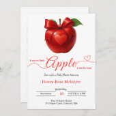 A Little Apple Is On The Way | Fall Baby Shower  招待状 (正面/裏面)