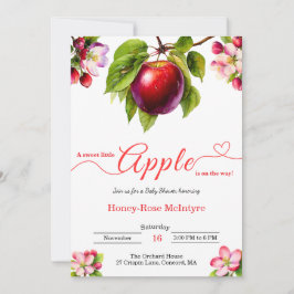 A Little Apple Is On The Way | Fall Baby Shower  招待状