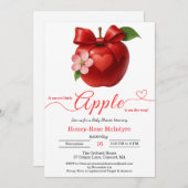 A Little Apple Is On The Way | Fall Baby Shower  招待状 (正面/裏面)