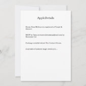 A Little Apple Is On The Way | Fall Baby Shower 招待状 (裏面)