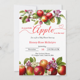 A Little Apple Is On The Way | Fall Baby Shower  招待状