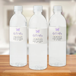 A Little Baby Butterfly is on The Way Baby shower ペットボトルラベル