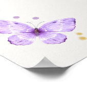 A Little Baby Butterfly is on The Way Baby shower ポスター (角)