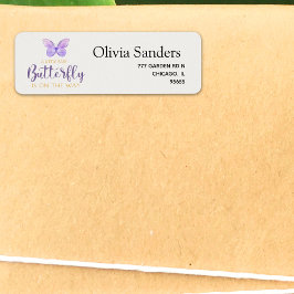 A Little Baby Butterfly is on The Way Baby shower ラベル