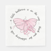 A Little Ballerina is on the Way Pink Ballet Shoes スタンダードランチョンナプキン (正面)
