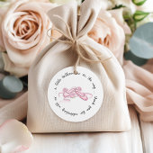 A Little Ballerina is on the Way Pink Ballet Shoes フェイバータグ