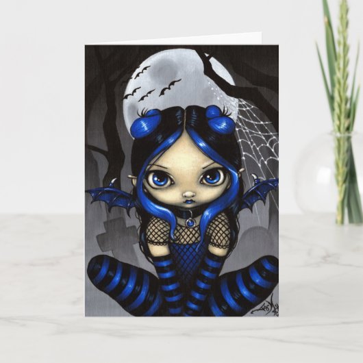 A Little Battyグリーティングカード カード (正面)