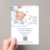 A Little Bear Is on the Way Customizable QR code アクリル招待状 (インサイチュ (ポータブル))