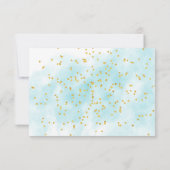 A Little Bear Prince Blue Boy金ゴールドBaby Shower サンキューカード (裏面)