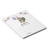 A Little Beaver誕生日タイムカプセルメッセージ ノートパッド (アングル)