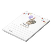 A Little Beaver誕生日タイムカプセルメッセージ ノートパッド (回転)