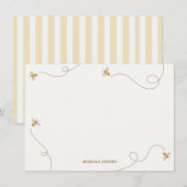 A Little Bee Baby Shower Note Card ノートカード (正面/裏面)