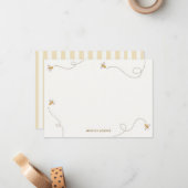 A Little Bee Baby Shower Note Card ノートカード (正面/裏面インサイチュ)