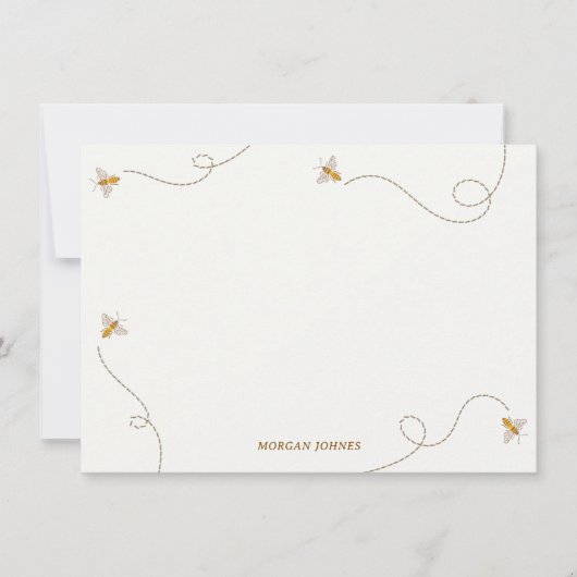 A Little Bee Baby Shower Note Card ノートカード (正面)