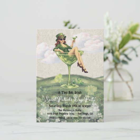 A little bit Irish Leprechaun cocktail Party 招待状 (スタンド正面)