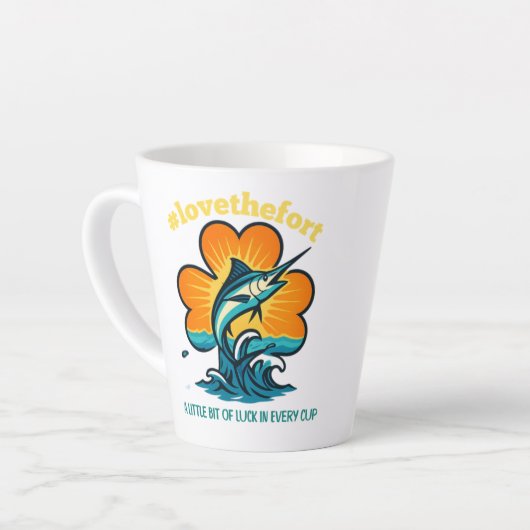 A Little Bit of Luck In Every Cup Latte Cup  カフェラテマグ (左アングル)