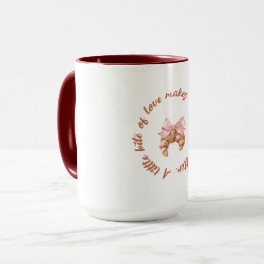 A Little Bite of Love | Cute Girly Mug マグカップ (正面左)