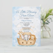 A Little Blessing from Above Noah's Ark Baptism 招待状 (スタンド正面)