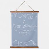 A Little Blessing Nursery ヤコブの手紙 1:17 吊り下げ型タペストリー (正面)