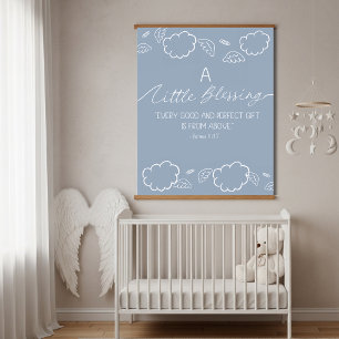 A Little Blessing Nursery ヤコブの手紙 1:17 吊り下げ型タペストリー