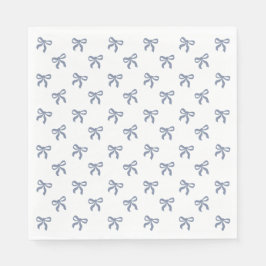 A Little Blue Jean Baby Blue Coquette Bow スタンダードランチョンナプキン