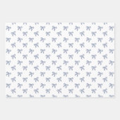 A Little Blue Jean Baby Blue Coquette Bow ラッピングペーパーシート (正面)