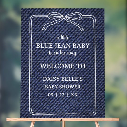 A Little Blue Jean Baby Denim Boy Baby アクリルサイン (ニュートラル)