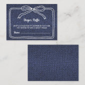 A Little Blue Jean Baby Denim Boy Baby Shower  エンクロージャーカード (正面/裏面)