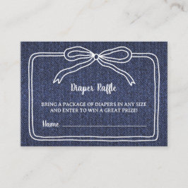 A Little Blue Jean Baby Denim Boy Baby Shower  エンクロージャーカード