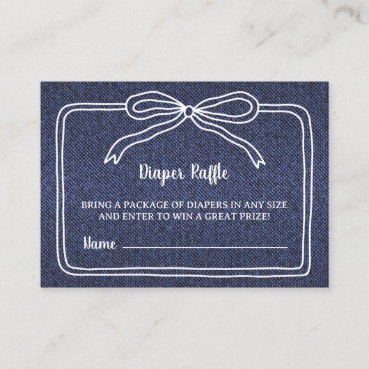 A Little Blue Jean Baby Denim Boy Baby Shower  エンクロージャーカード (正面)