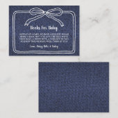 A Little Blue Jean Baby Denim Boy Baby Shower  エンクロージャーカード (正面/裏面)