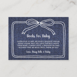 A Little Blue Jean Baby Denim Boy Baby Shower  エンクロージャーカード