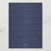 A Little Blue Jean Baby Denim Boy Baby Shower  招待状 (裏面)