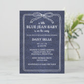 A Little Blue Jean Baby Denim Boy Baby Shower  案内状 (スタンド正面)