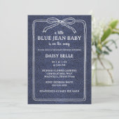 A Little Blue Jean Baby Denim Boy Baby Shower  案内状 (スタンド正面)