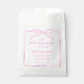 A Little Blue Jean Baby Denim Girl Baby Shower フェイバーバッグ (正面)