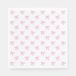A Little Blue Jean Baby Pink Coquette Bow スタンダードランチョンナプキン