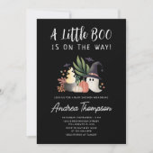 A Little Booがハロウィーンの赤ちゃんシャワーを途中で行く 招待状 (正面)